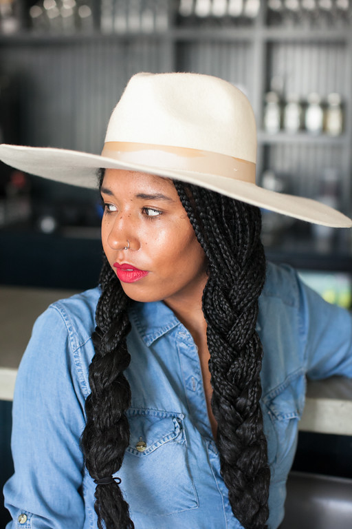 black girl fashion blogger lack of color aus white wide brim fedora
