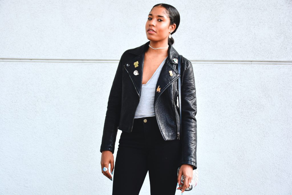 how to style a forever21 leather jacket under $50 with pins
