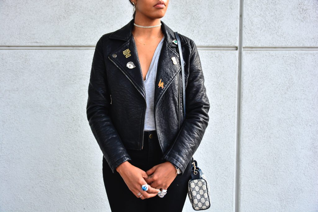 how to style a forever21 leather jacket under $50 with pins
