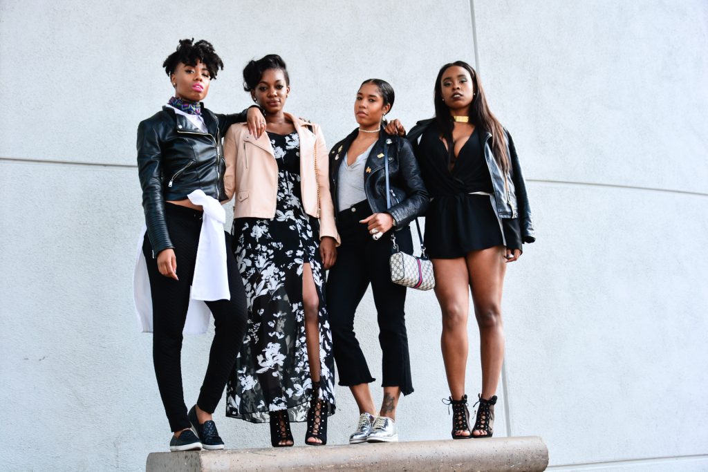 4 ways how to style a leather jacket different ways. black fashion bloggers in LA