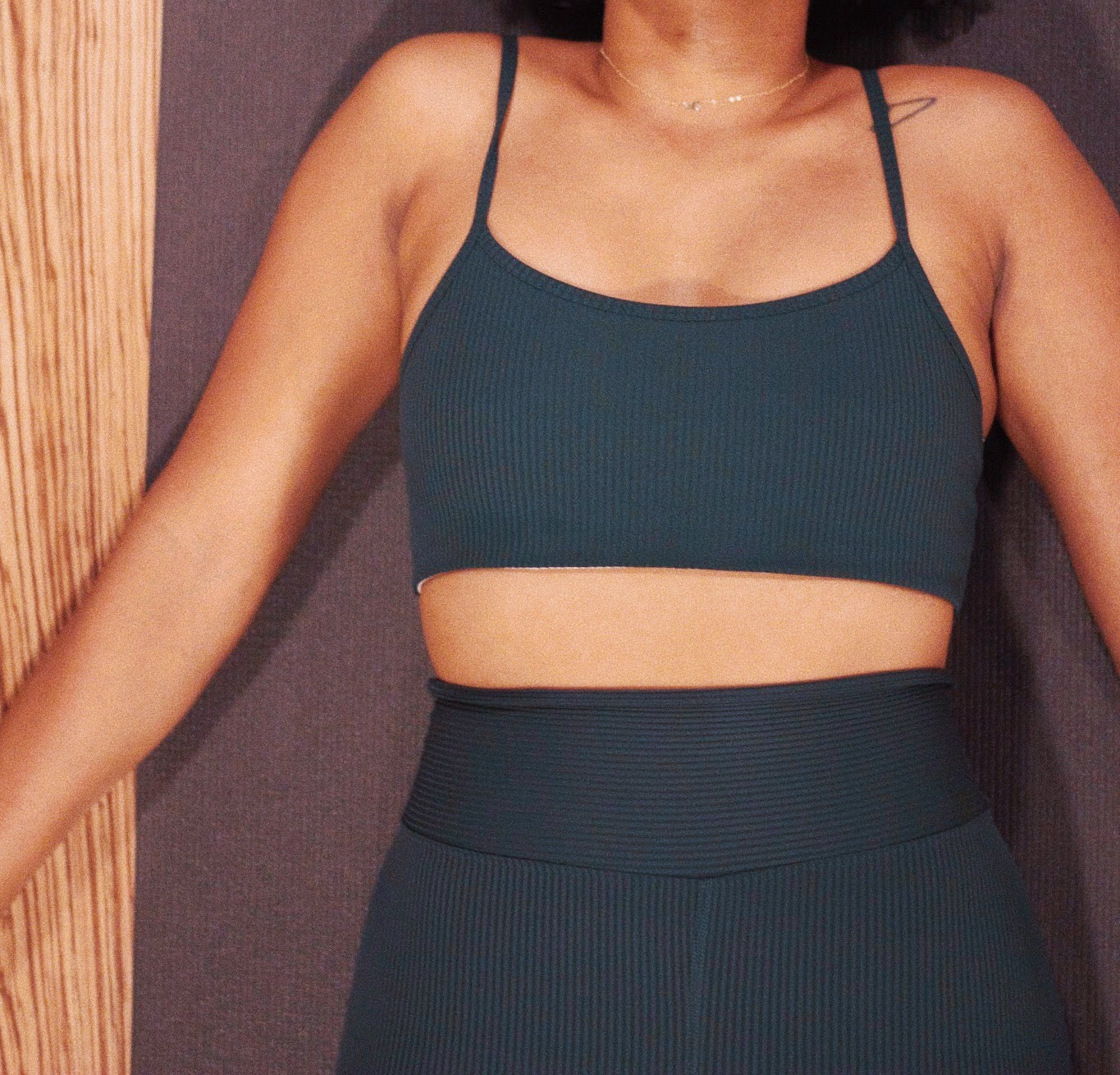 Year of ours workout yoga outfit ribbed cute yoga athleisure clothes. Core power yoga sculp heated yoga review first time. Black girl yoga nyc wellness blogger