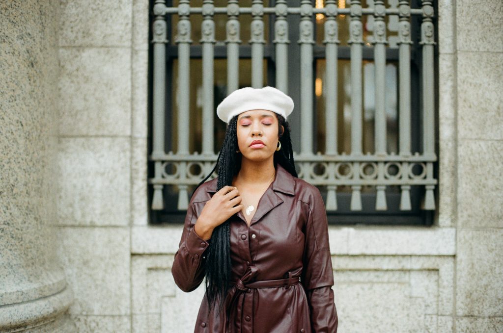 brown faux leather trench coat as a dress winter. fluffy leopard print purse. how to find a photographer for your fashion blog nyc influencer style blogger