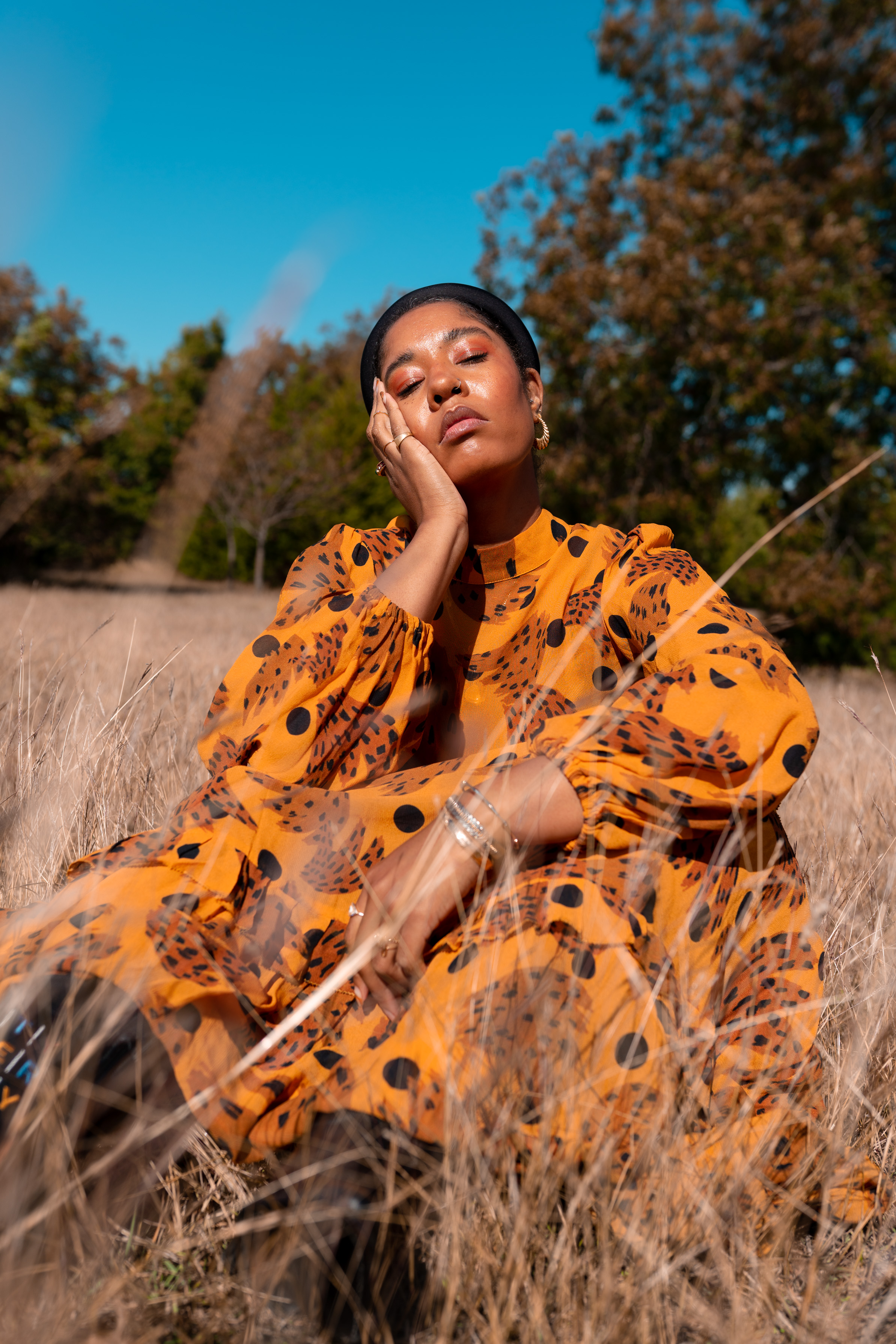 farmrio dress. brazilain designer. black African American NYC black girl fashion influencer blogger Texas photo shoot safari
